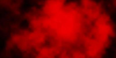 mörk röd vektor layout med molnlandskap.