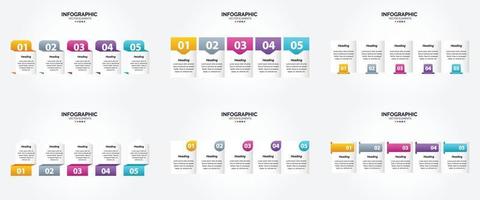 flaches Designset der Vektorillustrations-Infografiken für Werbebroschürenflieger und -zeitschrift vektor