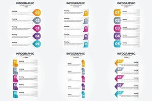 flaches Designset der Vektorillustrations-Infografiken für Werbebroschürenflieger und -zeitschrift vektor