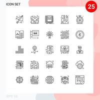 25 kreativ ikoner modern tecken och symboler av investering tid mördare anteckningsbok döda mördare redigerbar vektor design element
