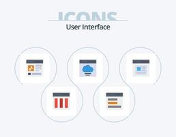 Benutzeroberfläche flach Icon Pack 5 Icon Design. Schnittstelle. Wolke. Benutzer. Benutzer. Schnittstelle vektor