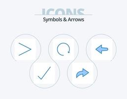 symboler och pilar blå ikon packa 5 ikon design. . pil. vänster vektor