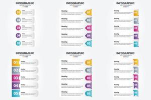 flaches Designset der Vektorillustrations-Infografiken für Werbebroschürenflieger und -zeitschrift vektor