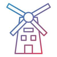 Symbol für den Farbverlauf der Windmühlenlinie vektor