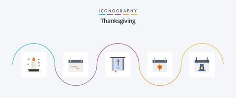 tack ger platt 5 ikon packa Inklusive tacksägelse. kalender. tacksägelse. höst. religion vektor
