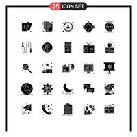 25 kreative Symbole, moderne Zeichen und Symbole des Rest-Marinemanagements, Steuerziel, editierbare Vektordesign-Elemente vektor
