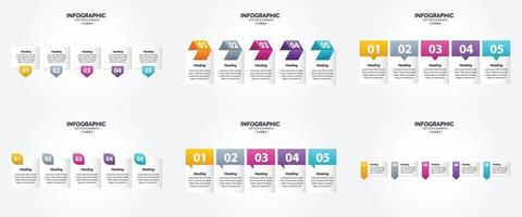 flaches Designset der Vektorillustrations-Infografiken für Werbebroschürenflieger und -zeitschrift vektor