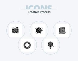 kreativer Prozess Glyphen-Icon-Pack 5 Icon-Design. . Prozess. Prozess. kreativ. Prozess vektor