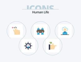 menschliches flaches Icon-Pack 5-Icon-Design. . . wischen. Person. Wolke vektor