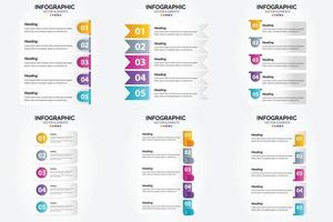 flaches Designset der Vektorillustrations-Infografiken für Werbebroschürenflieger und -zeitschrift vektor