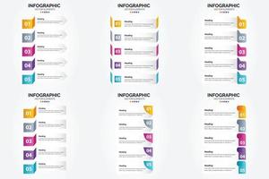 flaches Designset der Vektorillustrations-Infografiken für Werbebroschürenflieger und -zeitschrift vektor