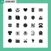 uppsättning av 25 modern ui ikoner symboler tecken för verklig kort Lägg till verklig egendom smart redigerbar vektor design element
