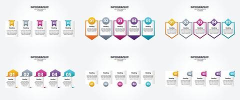 flaches Designset der Vektorillustrations-Infografiken für Werbebroschürenflieger und -zeitschrift vektor