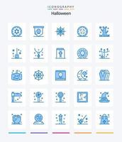 kreatives Halloween 25 blaues Icon Pack wie Besen. Ferien. Ferien. Halloween. gespenstisch vektor