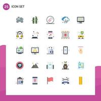 25 kreativ ikoner modern tecken och symboler av seo ranking förlängning övervaka regn redigerbar vektor design element