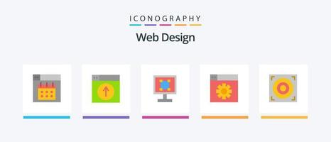 webb design platt 5 ikon packa Inklusive webb. design. Ansökan. webb. program. kreativ ikoner design vektor