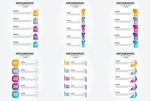 flaches Designset der Vektorillustrations-Infografiken für Werbebroschürenflieger und -zeitschrift vektor