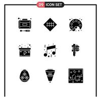 9 kreativ ikoner modern tecken och symboler av roligt bil väg symboler batteri inlärning redigerbar vektor design element