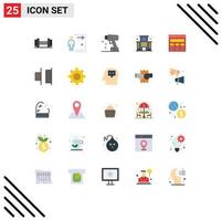 Stock Vector Icon Pack mit 25 Linienzeichen und Symbolen für grafische medizinische Drill-Krankenhausversorgung editierbare Vektordesign-Elemente