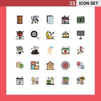 uppsättning av 25 modern ui ikoner symboler tecken för förvaltning företag slinga pengar affär redigerbar vektor design element