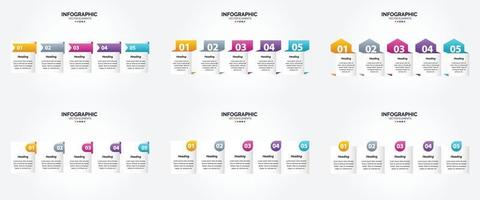 flaches Designset der Vektorillustrations-Infografiken für Werbebroschürenflieger und -zeitschrift vektor