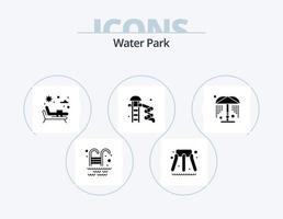 vatten parkera glyf ikon packa 5 ikon design. . parkera. vatten. vatten. parkera vektor