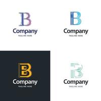 Buchstabe b großes Logo-Pack-Design kreatives modernes Logo-Design für Ihr Unternehmen vektor