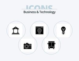 företag och teknologi glyf ikon packa 5 ikon design. kreativ. uppkopplad. Bank. medalj. tilldela vektor