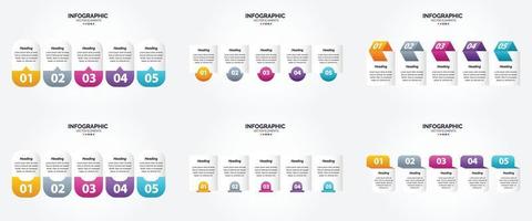 flaches Designset der Vektorillustrations-Infografiken für Werbebroschürenflieger und -zeitschrift vektor