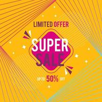 Super Sale Banner. Verkaufsbanner mit Superverkaufsschild. vektor