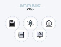 kontor linje fylld ikon packa 5 ikon design. godkänna. kontor. företag. egendom. börja vektor