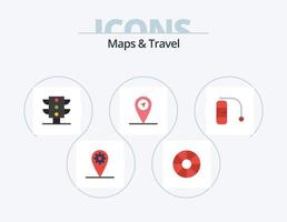 Karten und Reisen Flat Icon Pack 5 Icon Design. . Verkehr. . reisen vektor