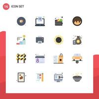 uppsättning av 16 modern ui ikoner symboler tecken för Nej pengar examen frågeformulär efterrätt redigerbar packa av kreativ vektor design element
