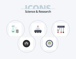 Wissenschaft flach Icon Pack 5 Icon Design. Platz. Bewegung. Wissenschaft. Platz. Wissenschaft vektor