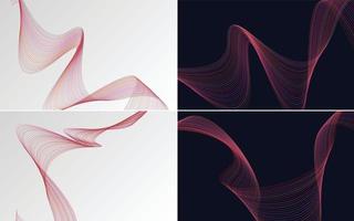 modern Vinka kurva abstrakt presentation bakgrund packa vektor