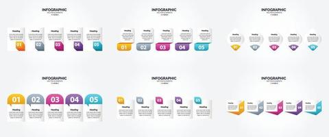 flaches Designset der Vektorillustrations-Infografiken für Werbebroschürenflieger und -zeitschrift vektor