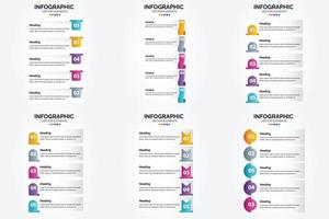 flaches Designset der Vektorillustrations-Infografiken für Werbebroschürenflieger und -zeitschrift vektor