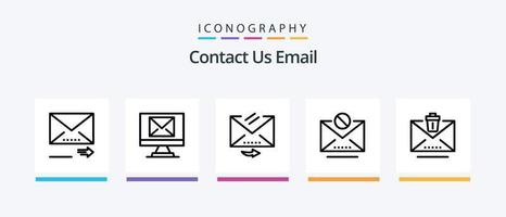 e-post linje 5 ikon packa Inklusive radera. radera. e-post. svar. e-post. kreativ ikoner design vektor