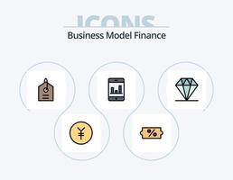 Finanzlinie gefüllt Icon Pack 5 Icon Design. . Finanzen. . Graph vektor