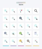 kreative Suche 25 Flat Icon Pack wie Find. Forschung. Suche. Suche. Suche vektor