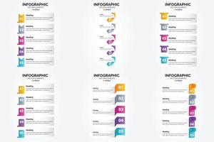 flaches Designset der Vektorillustrations-Infografiken für Werbebroschürenflieger und -zeitschrift vektor