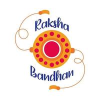 Happy Raksha Bandhan Blume Armband Zubehör flachen Stil vektor