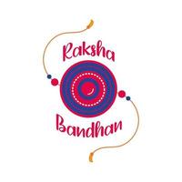 Happy Raksha Bandhan Armband mit Ball Flat Style vektor