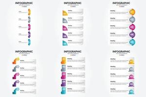 flaches Designset der Vektorillustrations-Infografiken für Werbebroschürenflieger und -zeitschrift vektor