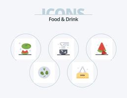 Essen und Trinken flach Icon Pack 5 Icon Design. Becher. Essen und Restaurant. Lebensmittel. vektor