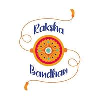 glad raksha bandhan blomma armband tillbehör platt stil vektor