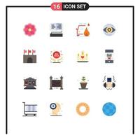 16 kreativ ikoner modern tecken och symboler av solros brand bok nyckel företag redigerbar packa av kreativ vektor design element