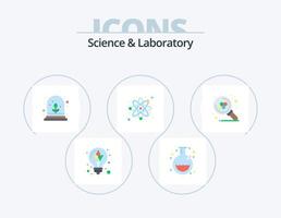 Wissenschaft flach Icon Pack 5 Icon Design. . Wissenschaft. Wachstum. Molekül. Wissenschaft vektor