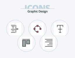 design linje fylld ikon packa 5 ikon design. . form. . rätt vektor