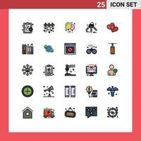 25 kreativ ikoner modern tecken och symboler av arkiv kärlek ballonger hjärta verklig egendom redigerbar vektor design element